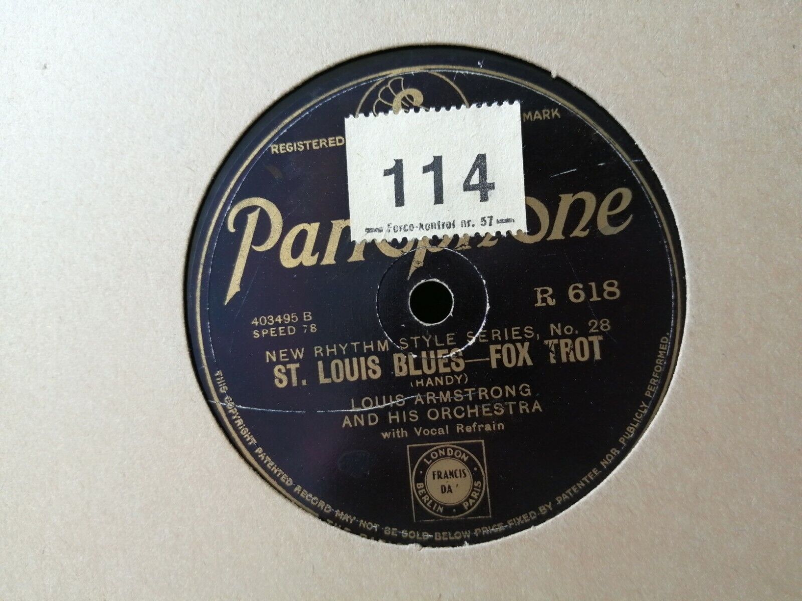 78 RPM: FRANKIE TRUMBAUER'S ORCHESTRA/LOUIS ARMSTRONG ORCHESTRA