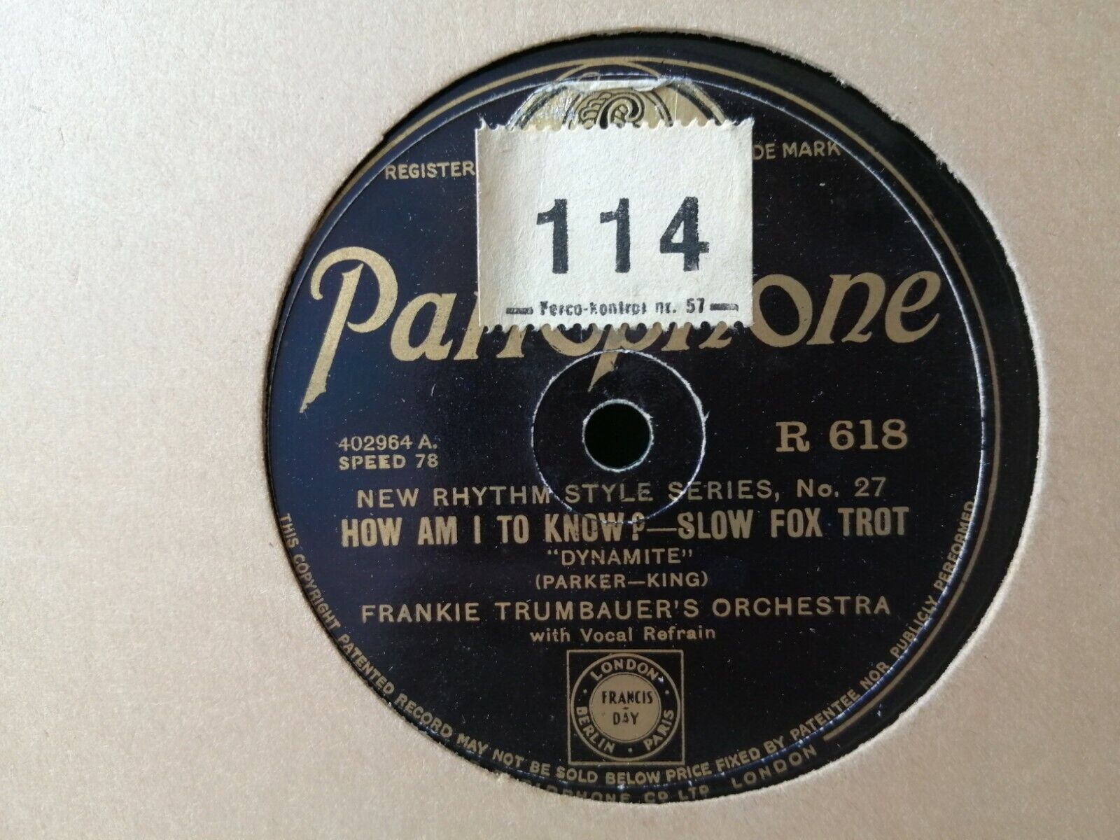 78 RPM: FRANKIE TRUMBAUER'S ORCHESTRA/LOUIS ARMSTRONG ORCHESTRA