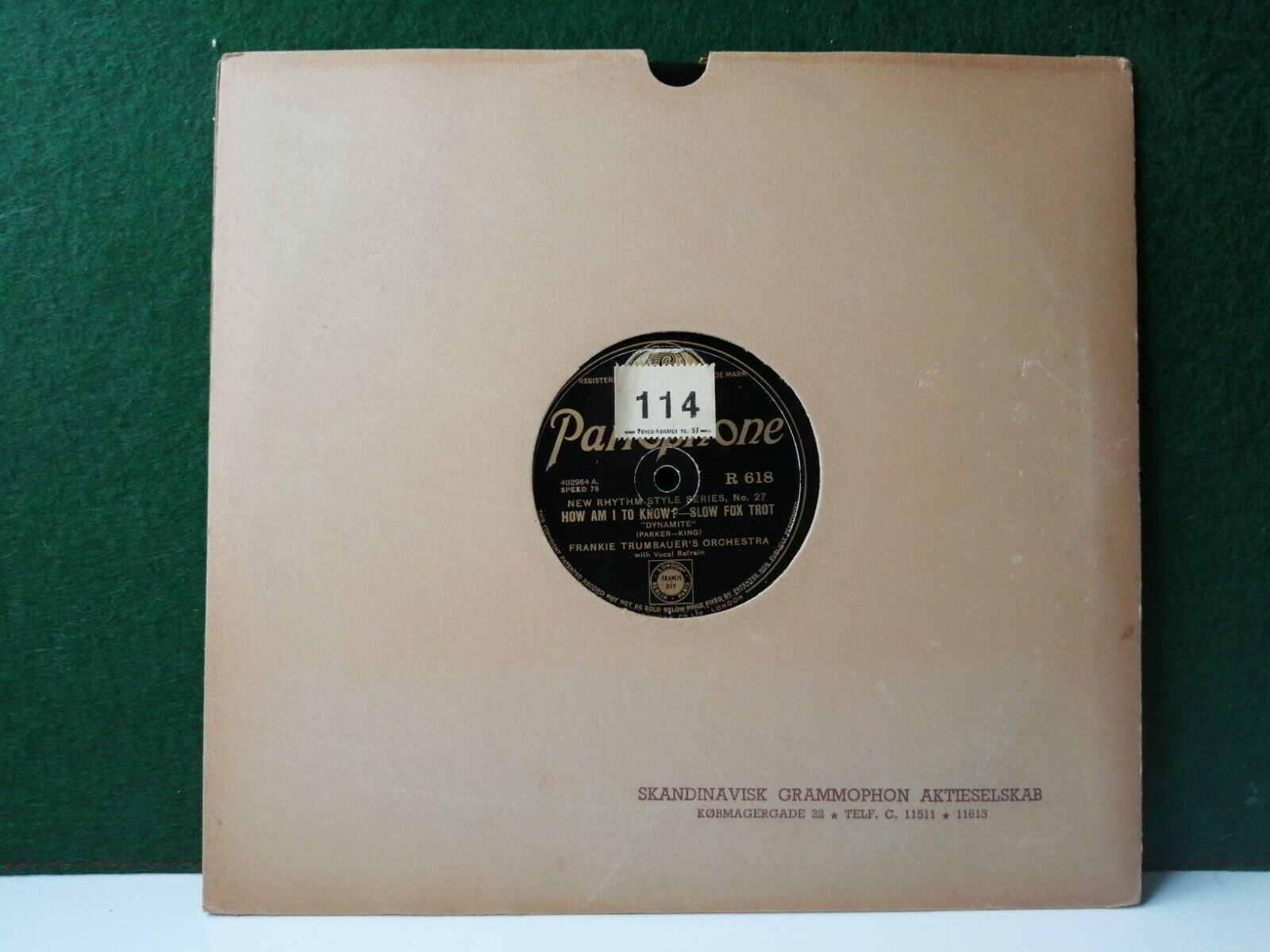 78 RPM: FRANKIE TRUMBAUER'S ORCHESTRA/LOUIS ARMSTRONG ORCHESTRA