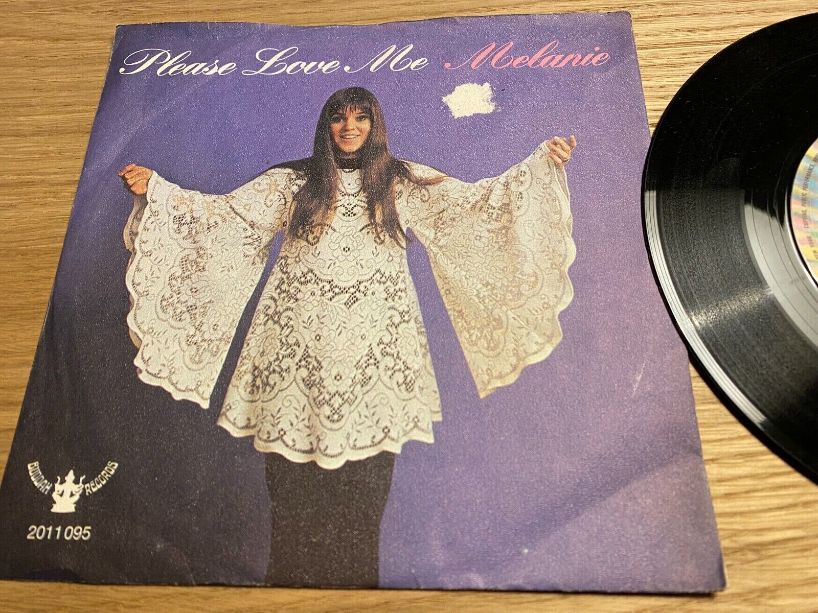 MELANIE "PLEASE LOVE ME" BUDDAH RECORDS SINGLE ST 45 GEMA WEST GERMAN PRESSING 7