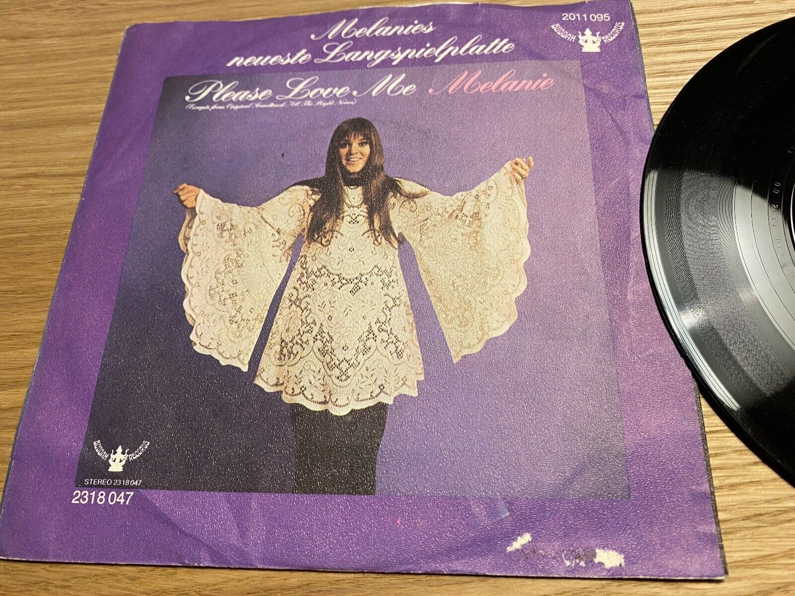 MELANIE "PLEASE LOVE ME" BUDDAH RECORDS SINGLE ST 45 GEMA WEST GERMAN PRESSING 7