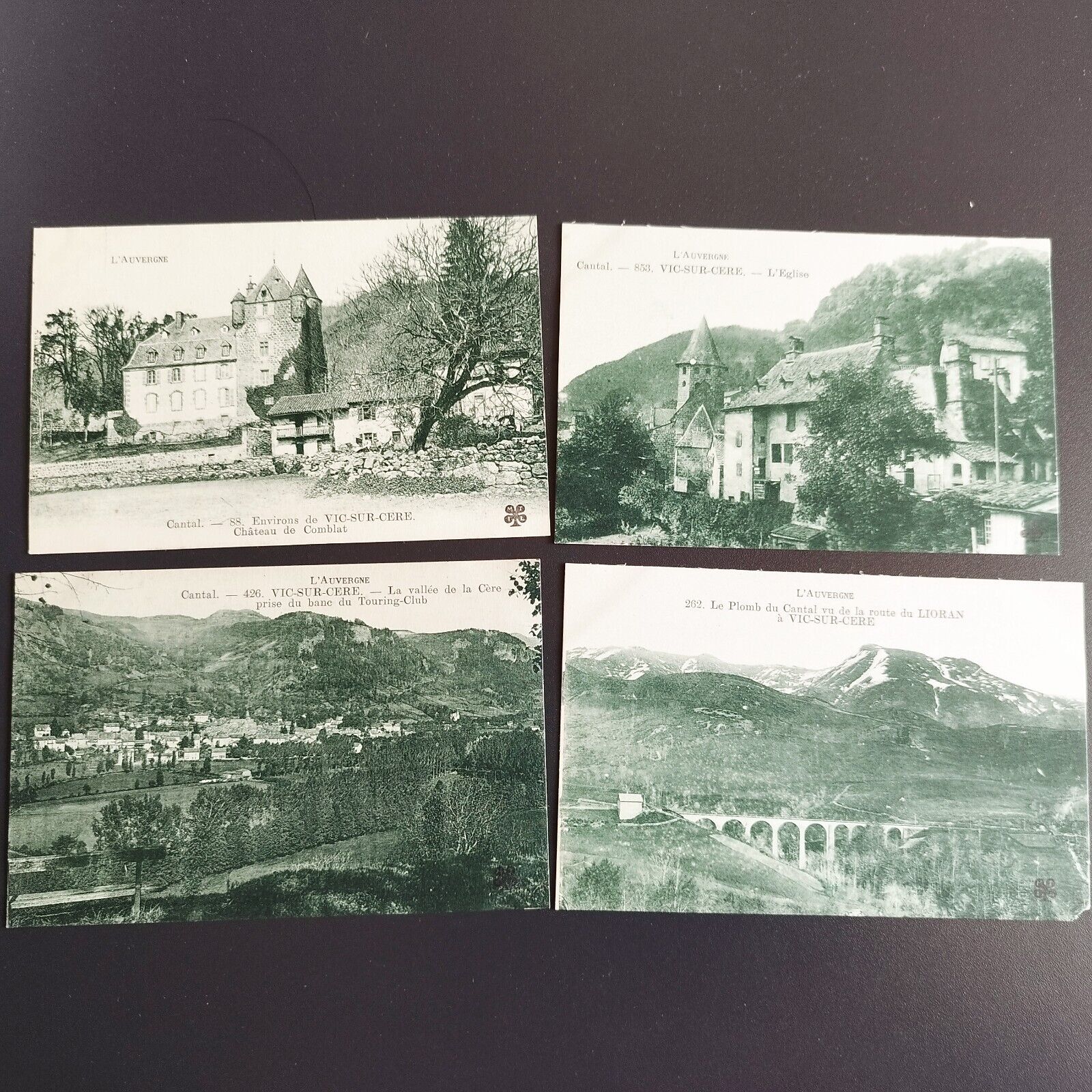 France-L'Auvergne-Vic-Sur-Cere- 4 postcards- 1910s