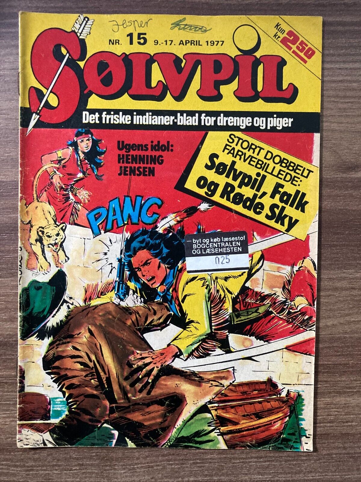 Henning Jensen on the Back Cover Danish Magazine/Comic SØLVPIL 1977 17x25cm