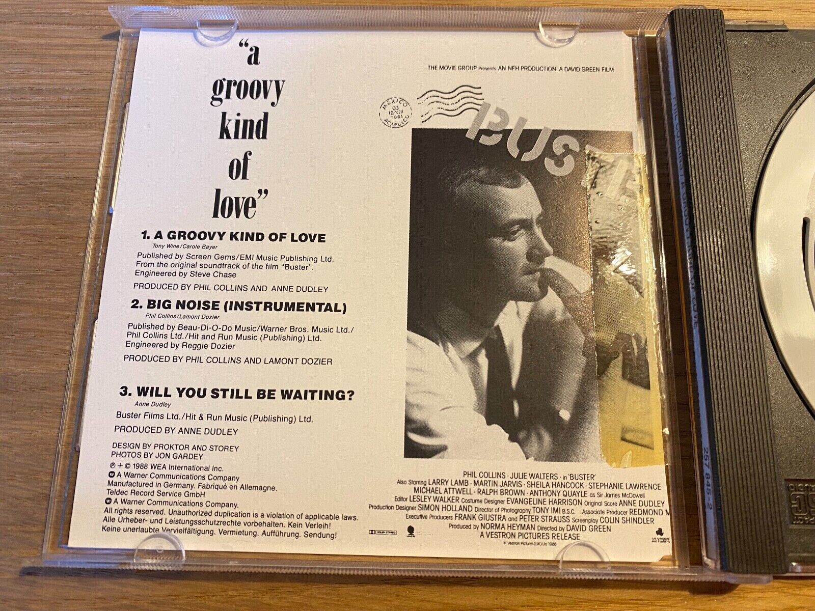 PHIL COLLINS "A GROOVY KIND OF LOVE" 1989 3" CD SINGLE WEA RECORDS WEST GERMANY*