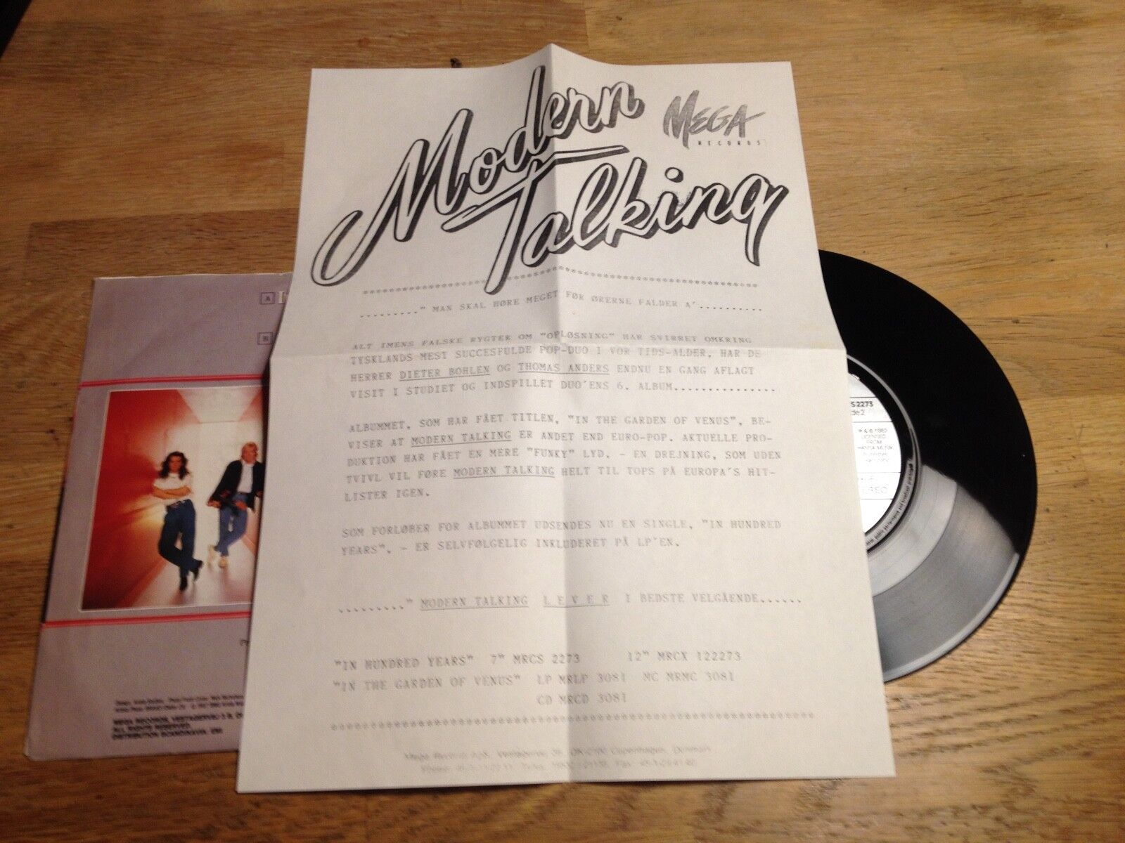 MODERN TALKING "IN 100 YEARS" PART 1  2 1987 NCB MEGA RECORDS DANISH WITH PROMO