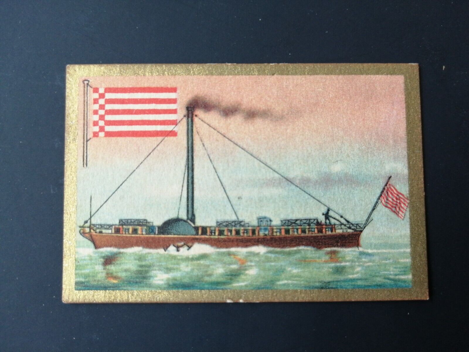 German SABA tobacco ship trading card from 1931-33No 21 "Weser" 1816