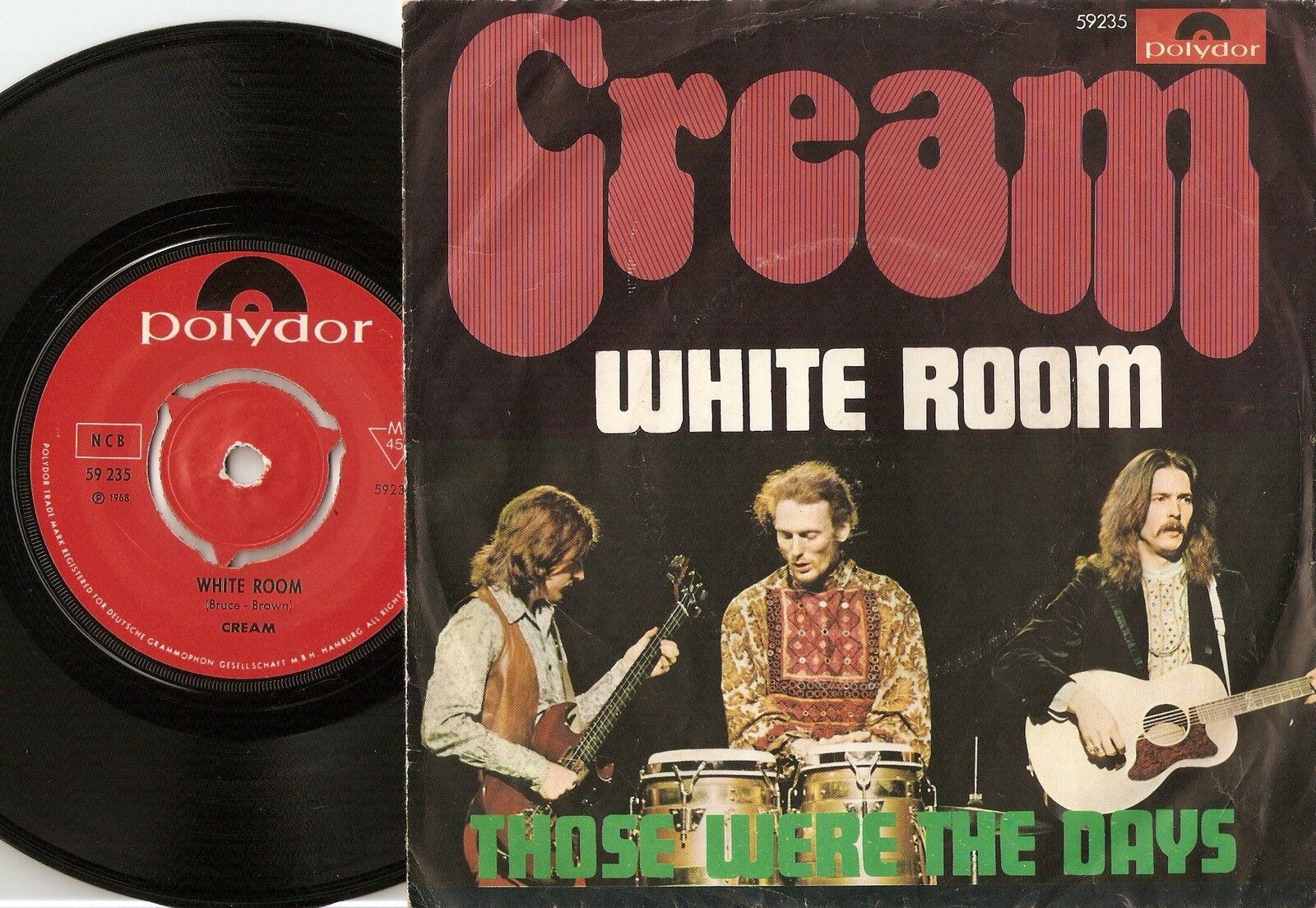 CREAM WHITE ROOM DANISH 45+PS 1968 CLAPTON BRUCE MOD FREAKBEAT GARAGE PSYCH