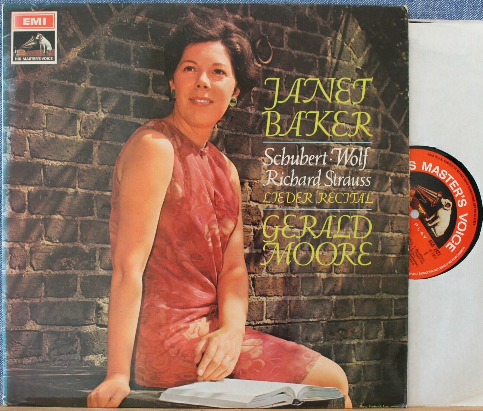 Baker+Moore Schubert Wolf Strauss (Lieder) HMV ASD 2431 semi-circle NM