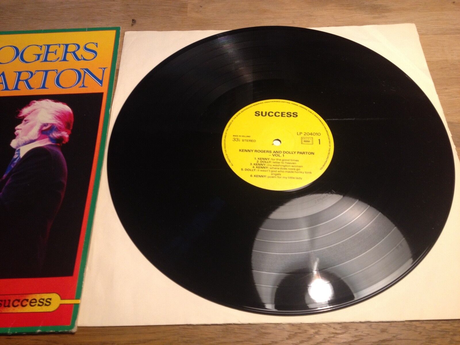 KENNY ROGERS  DOLLY PARTON VOL  1 SPLIT LP 1985 DANISH SUCCESS RECORDS SACEM**