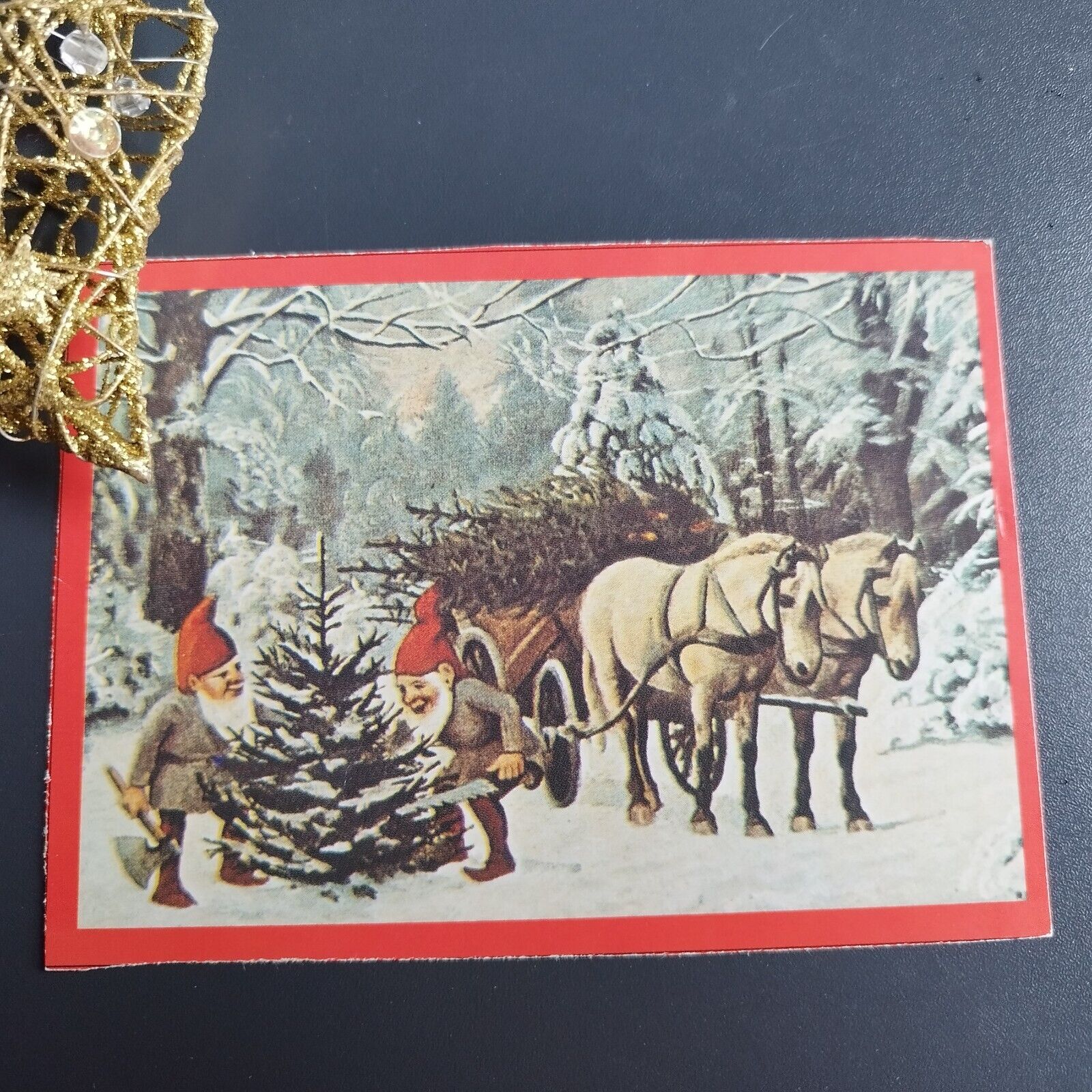 Vintage and collectible Danish Christmas card Used  1991 ( no X61 )