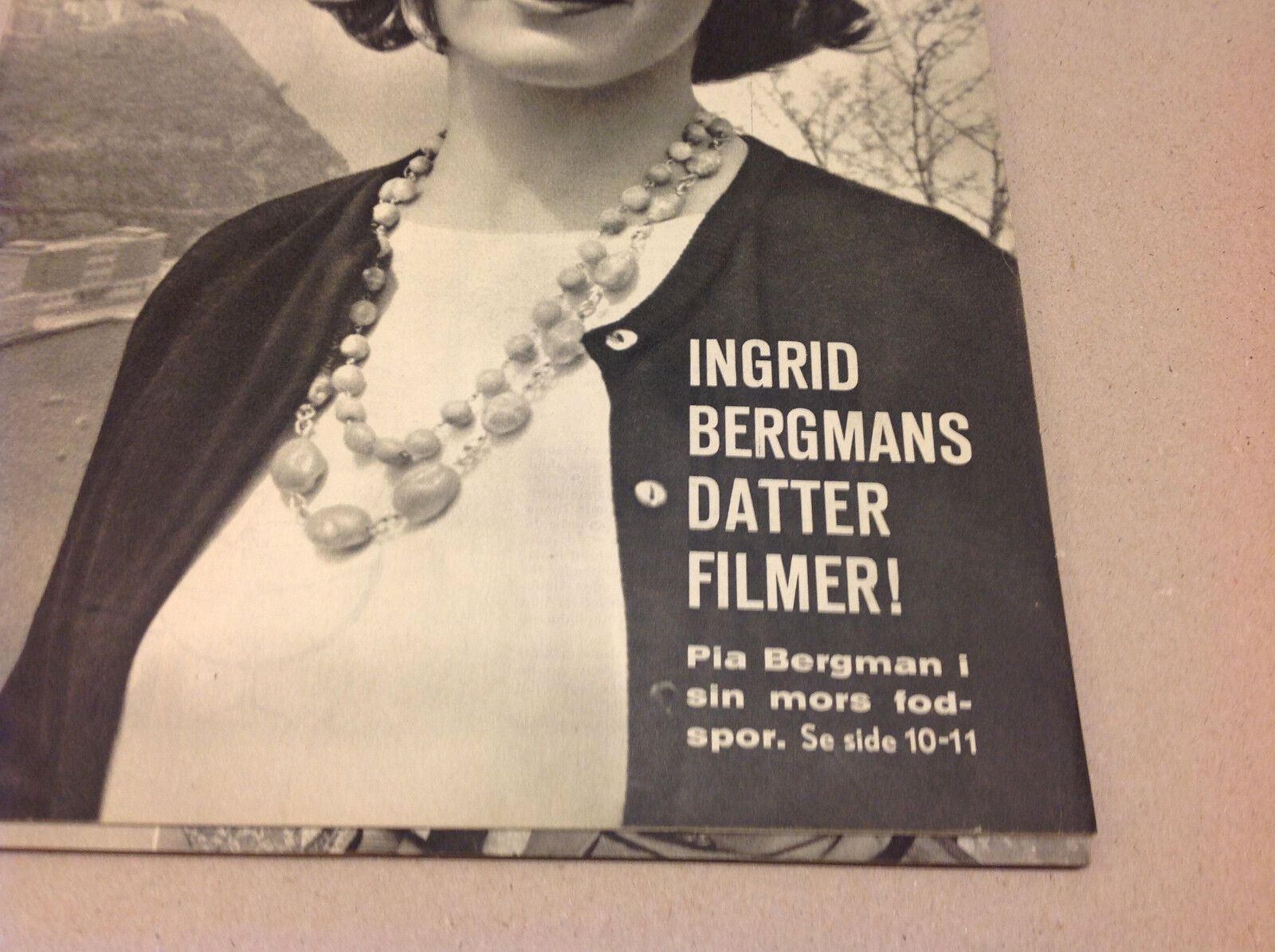 PIA BERGMANN INGRID BERGMAN DAUGHTER FRONT COVER VINTAGE A Danish Magazine 1964