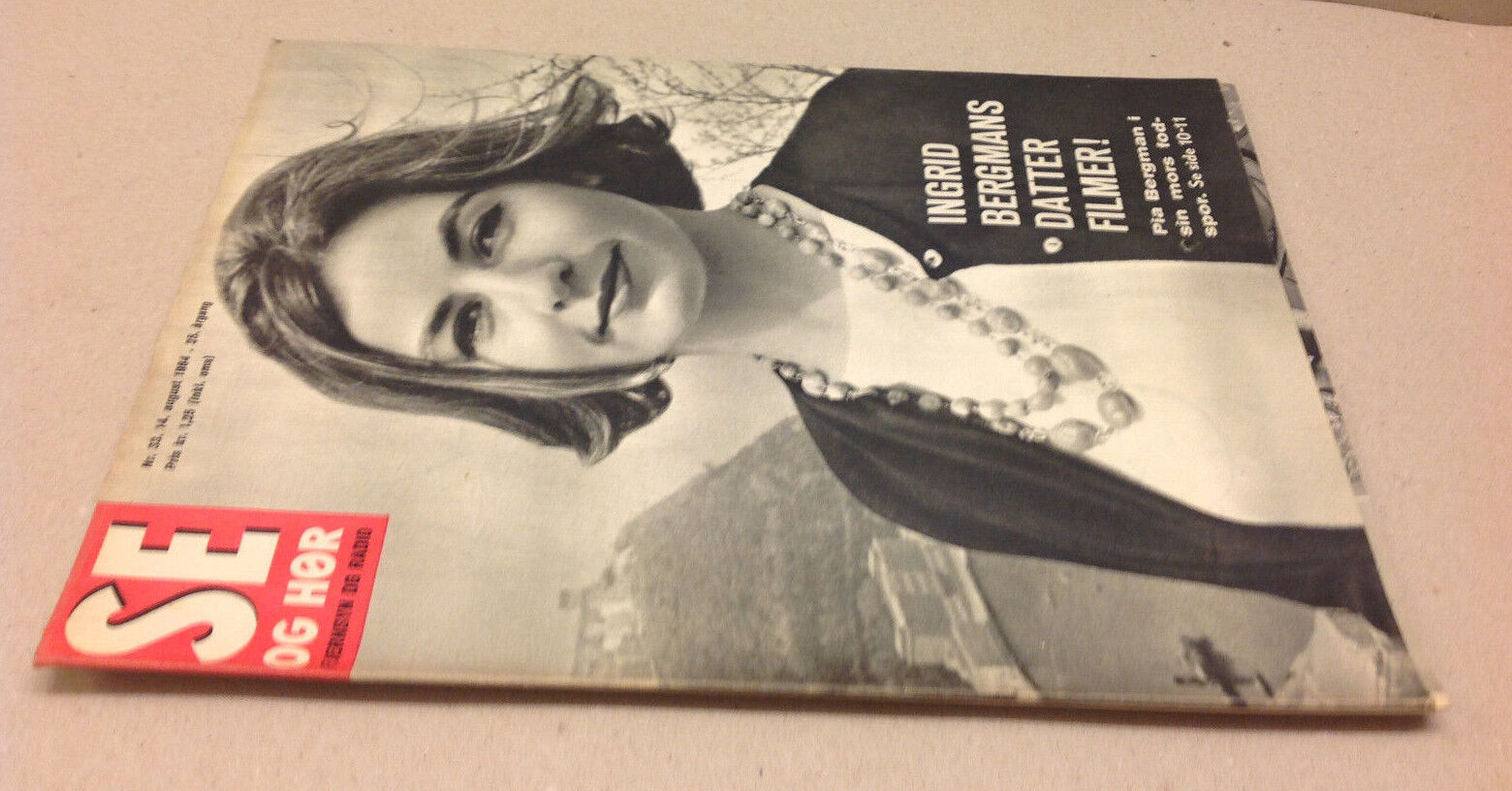 PIA BERGMANN INGRID BERGMAN DAUGHTER FRONT COVER VINTAGE A Danish Magazine 1964