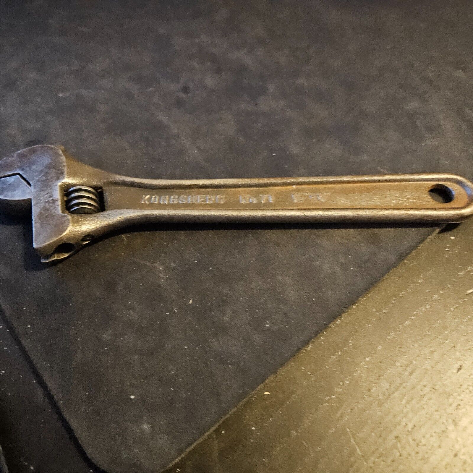 Vintage 8" kongsberg no 71  1/2" x 8" adjustable wrench