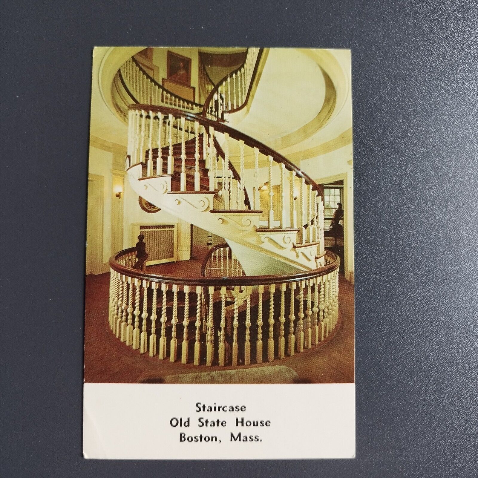 Mass Boston Staircase at the Old State House Posted in 1973