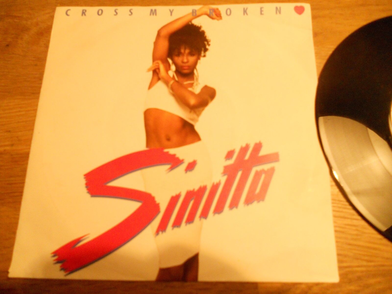 SINITTA CROSS MY BROKEN HEART/TOY BOY 1988 MEGA RECORDS NCB DANISH VINYL SINGLE*