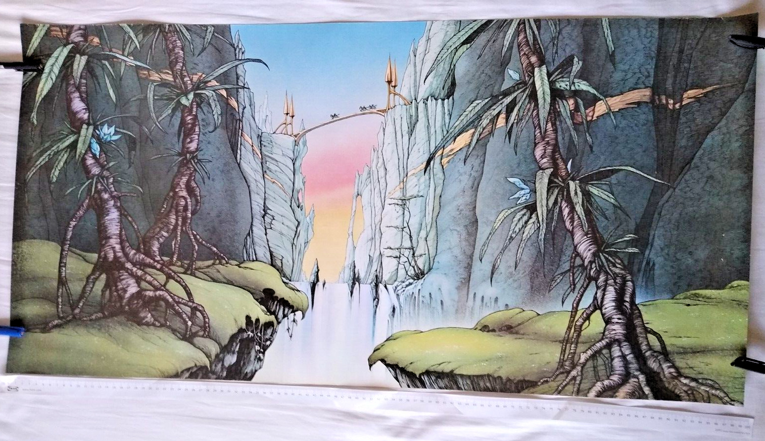 Large Roger Dean Music Fantasy poster GA18 Yesterdays 1974