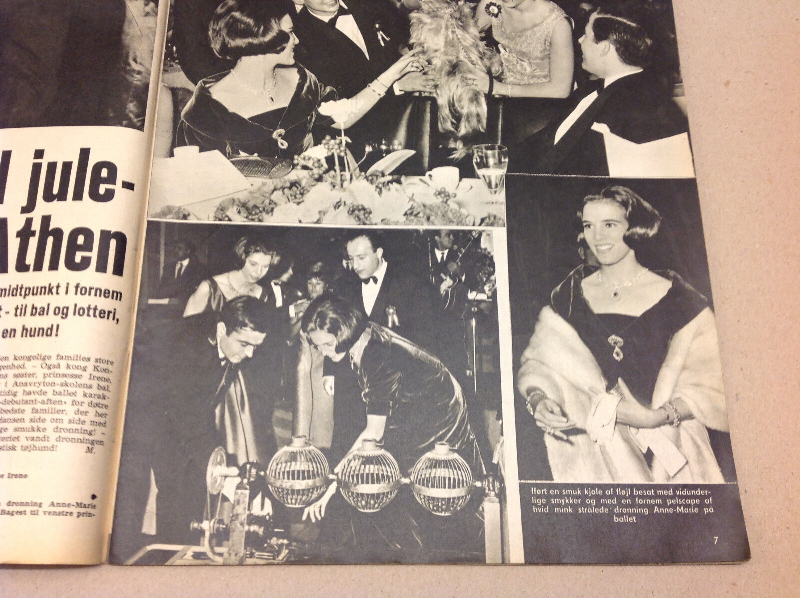 GREEK QUEEN ANNE-MARIE KING CONSTANTINE CHRISTMAS PARTY ON Danish Magazine 1965