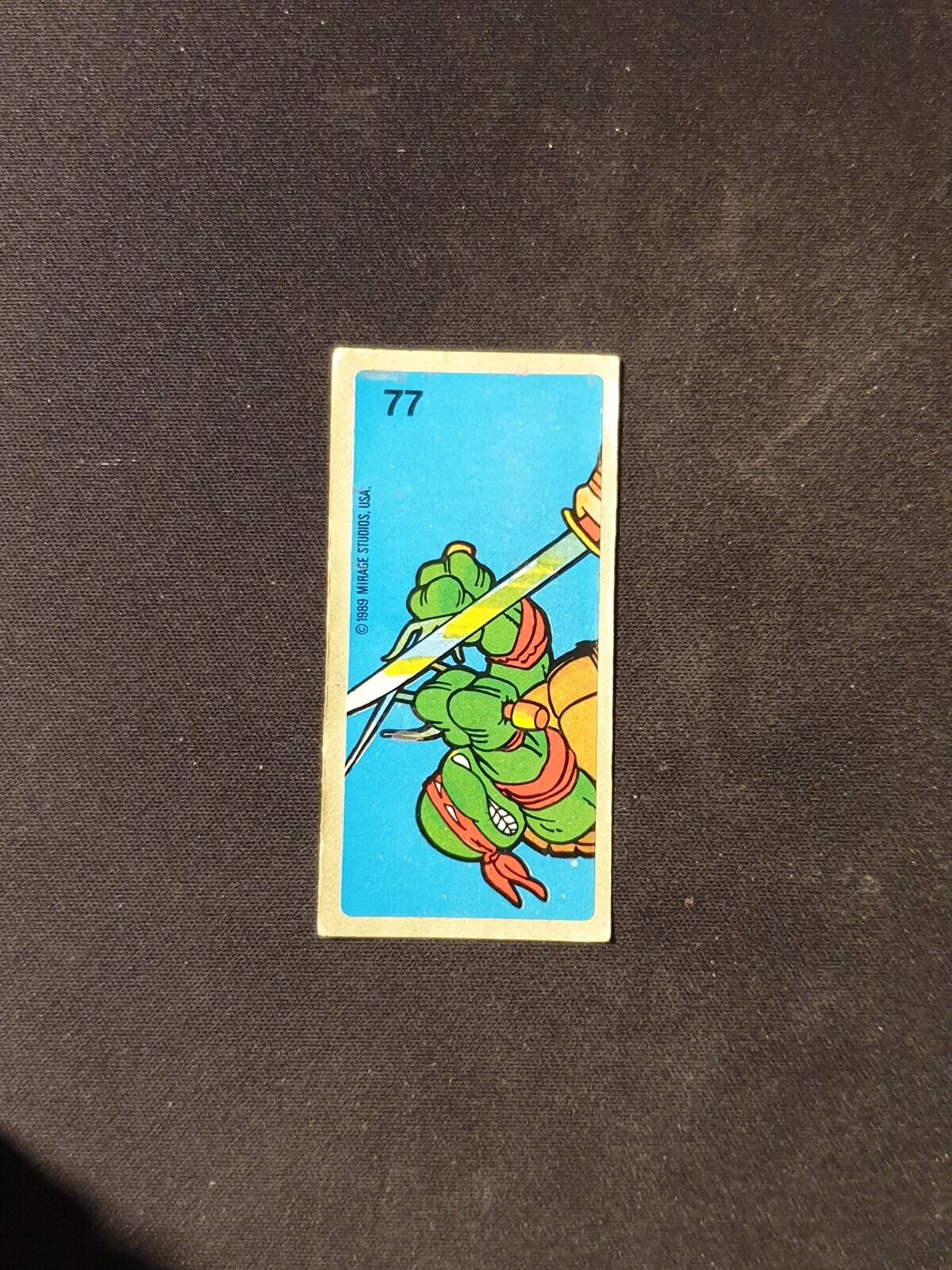 1989 TEENAGE MUTANT NINJA TURTLES Mirage Studios BUBBLE GUM Sticker No 77