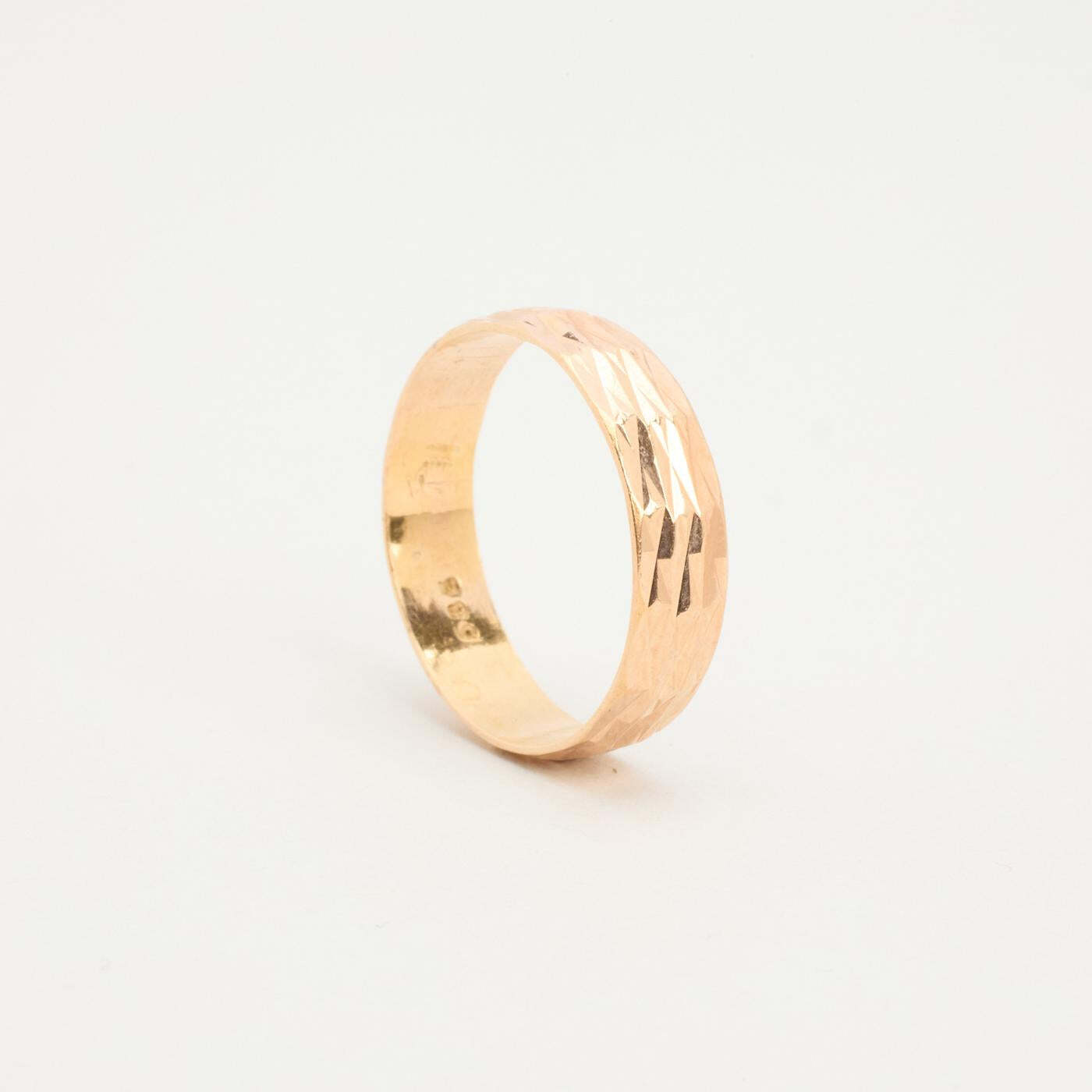 Ring in 14K Rose gold size 7¼ | Vintage Solid Gold | Quality Fine