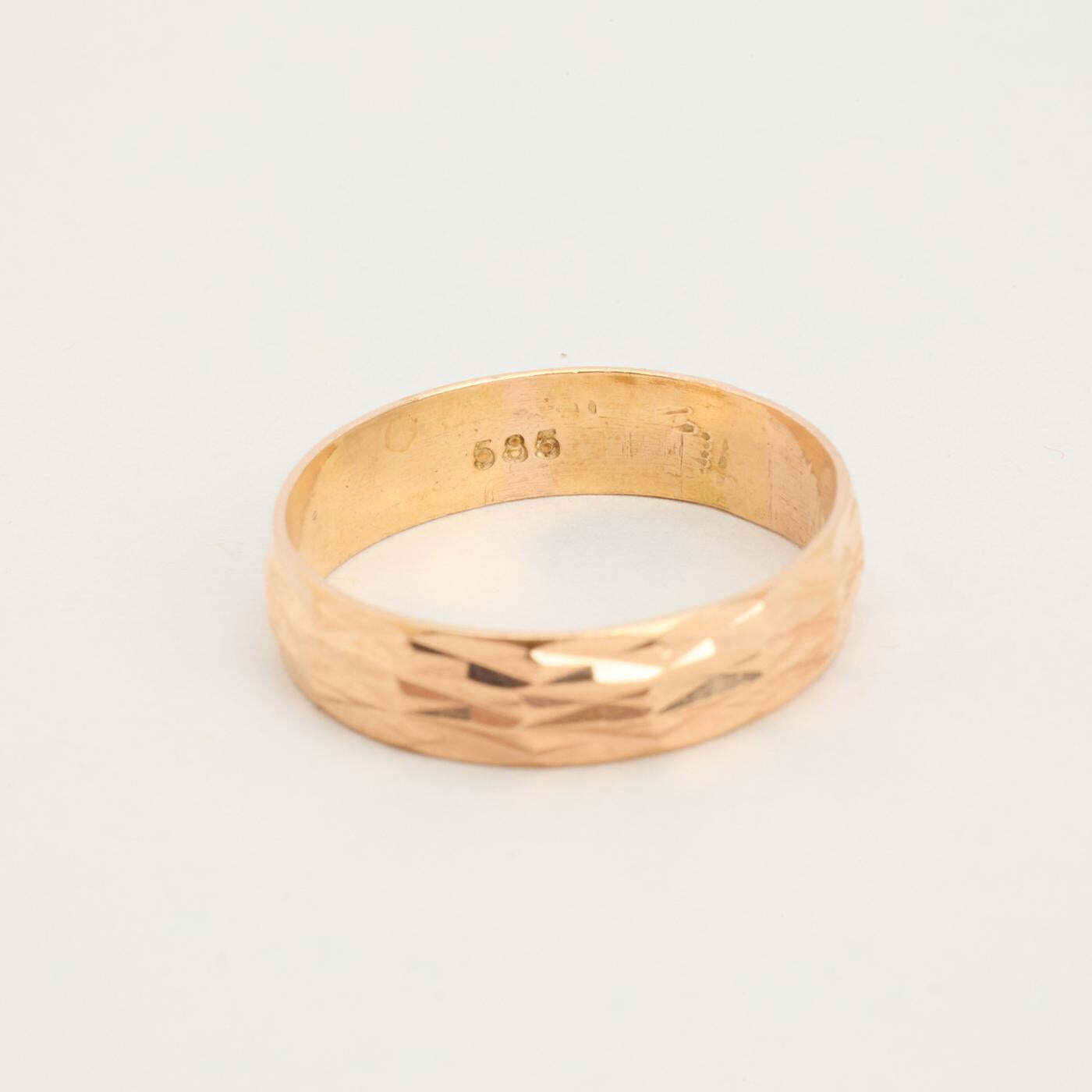 Ring in 14K Rose gold size 7¼ | Vintage Solid Gold | Quality Fine