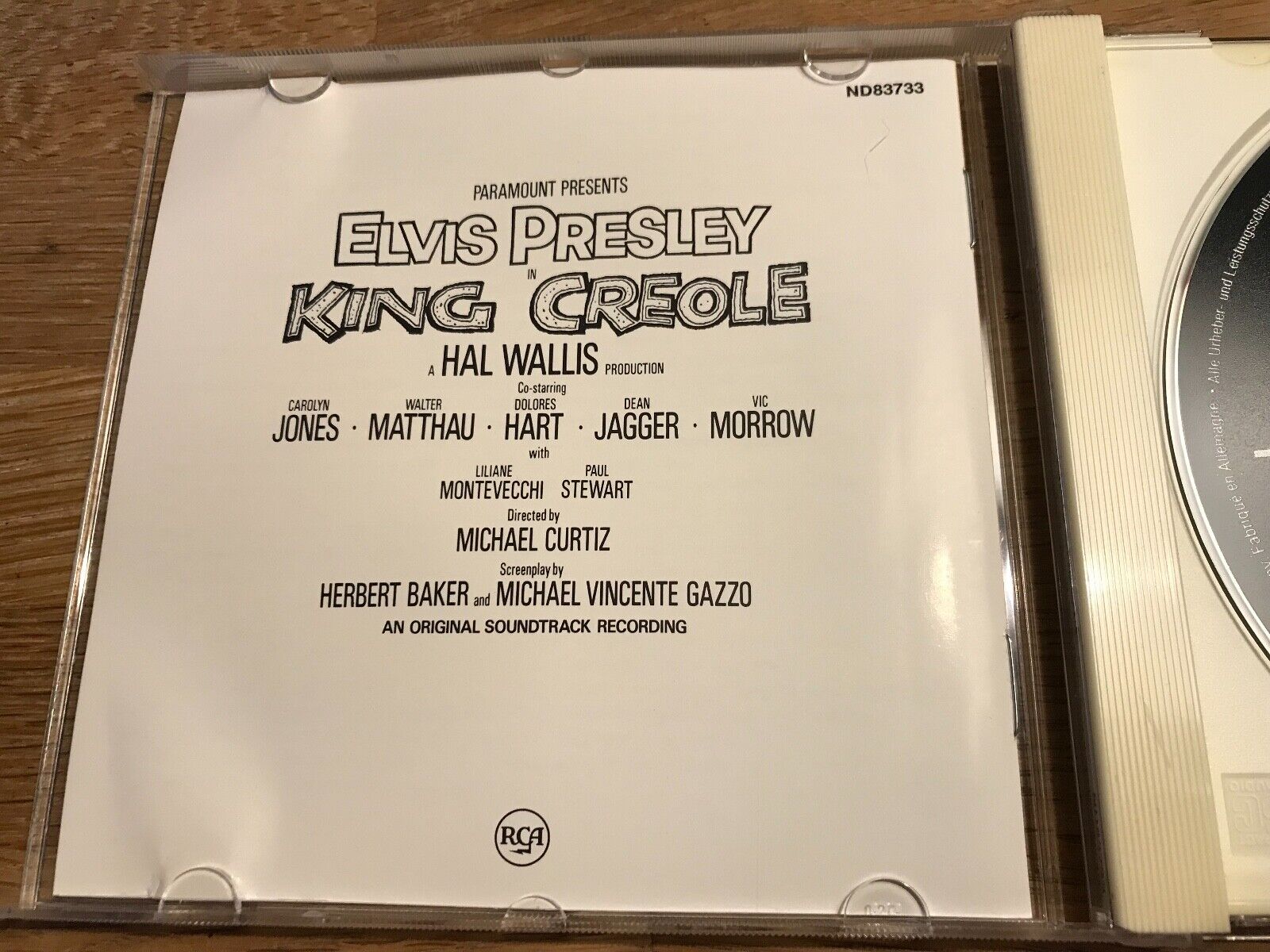 ELVIS PRESLEY "KING CREOLE" 1958 CD 10 TRACKS BMG  RCA RECORDS WEST GERMAN