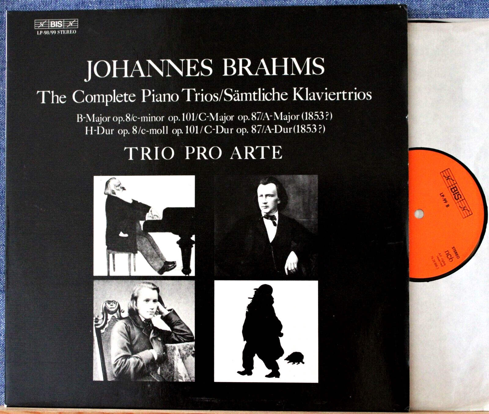 Trio Pro Arte Brahms (Piano trios complete) BIS LP-98/99 (2) NM