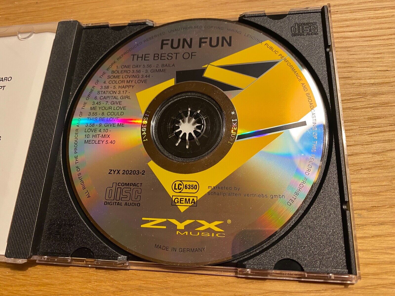 FUN FUN "THE BEST OF FUN FUN" CD ALBUM 10 TRACK ZYX RECORDS HIT MIX MEDLEY RARE*