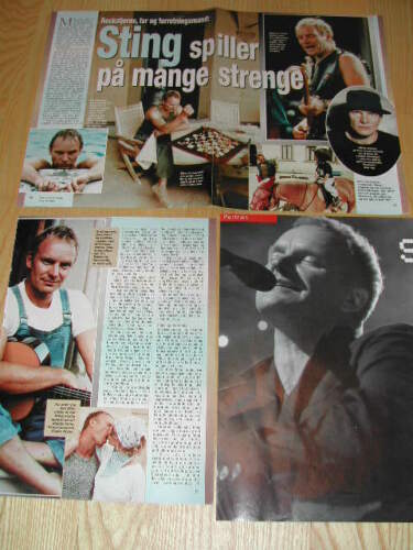 STING Police HUGE Collection RARE Danish and German Clippings Pictures R321