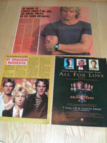 STING Police HUGE Collection RARE Danish and German Clippings Pictures R321