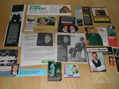 STING Police HUGE Collection RARE Danish and German Clippings Pictures R321