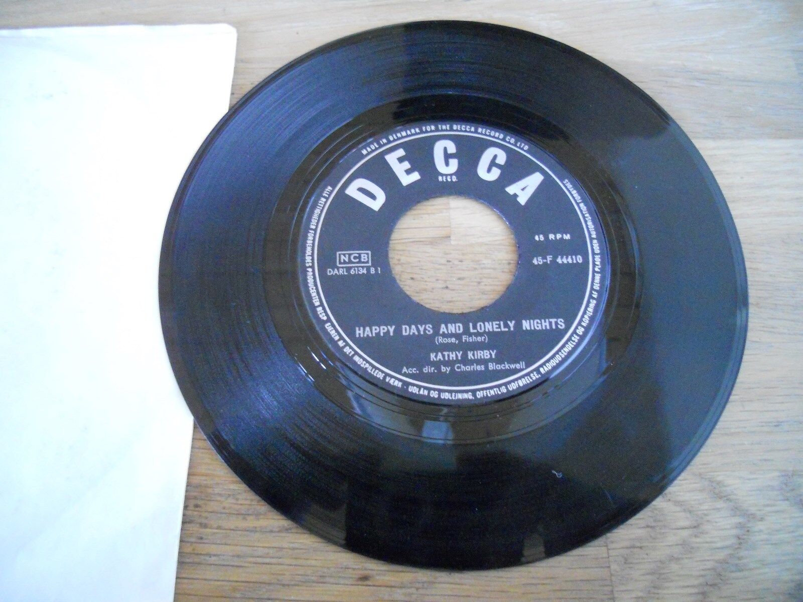 KATY KIRBY LET ME GOLOVER / HAPPY DAYS AND LONELY NIGHTS DECCA RECORDS DENMARK*