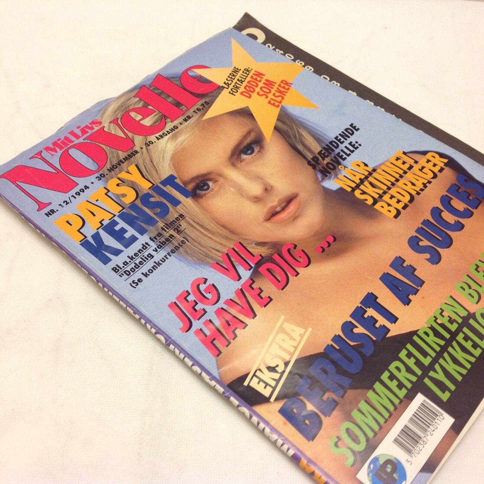 Patsy Kensit Front Cover Vtg Original Danish Magazine 1994 "Mit Livs Novelle"