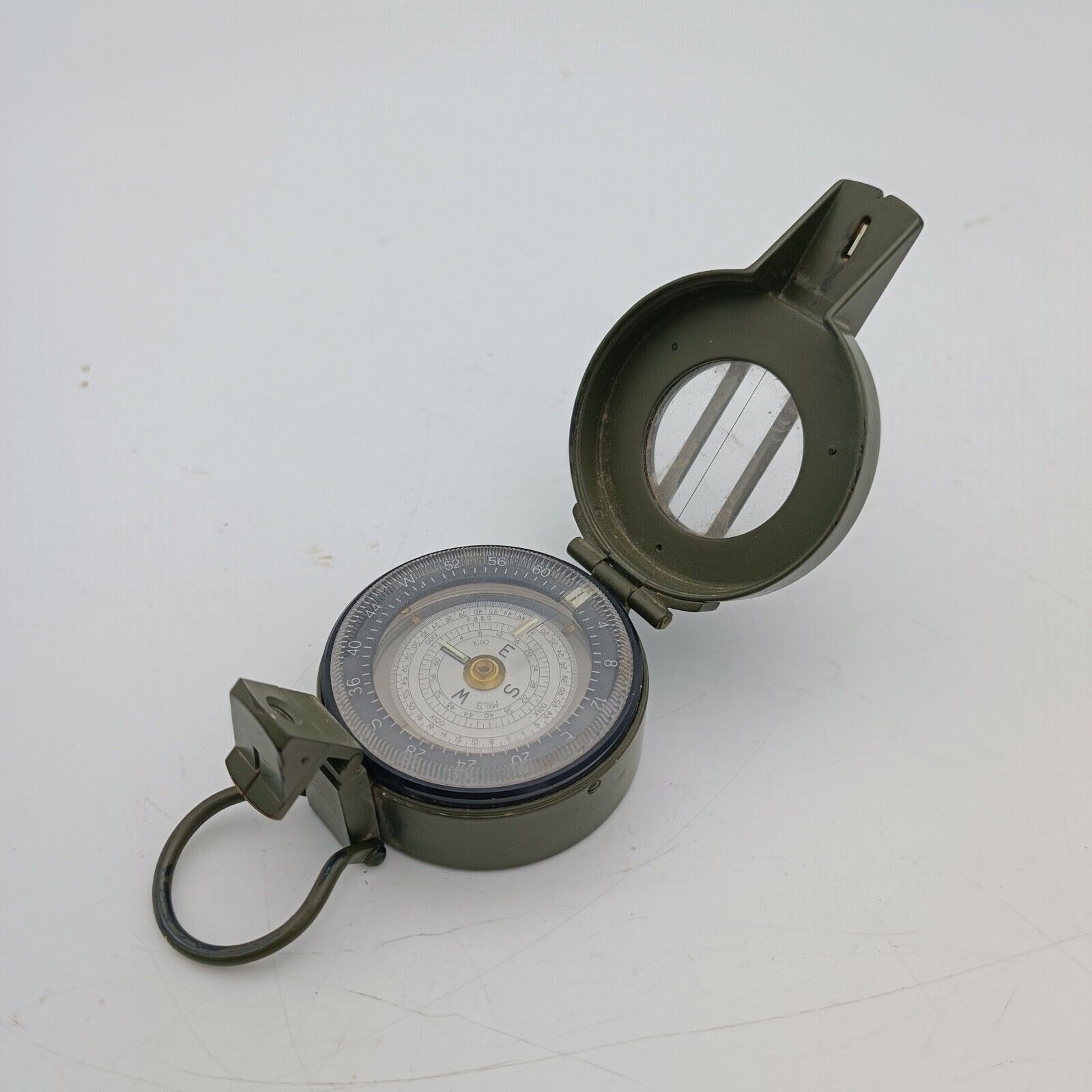 FRANCIS BARKER M-88 Prismatic Military Compass M88 Mils Olive Drab w/ Leather Ca