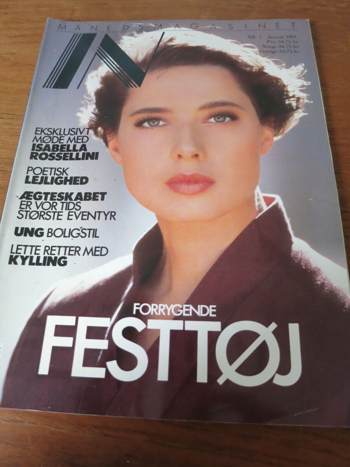 Danish Magazine IN 1991 ISABELLA ROSSELLINI Q102