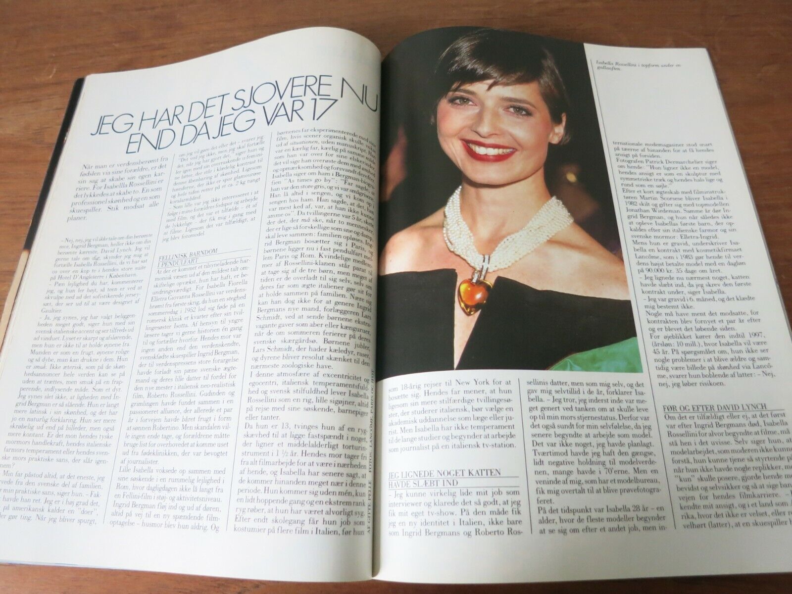 Danish Magazine IN 1991 ISABELLA ROSSELLINI Q102