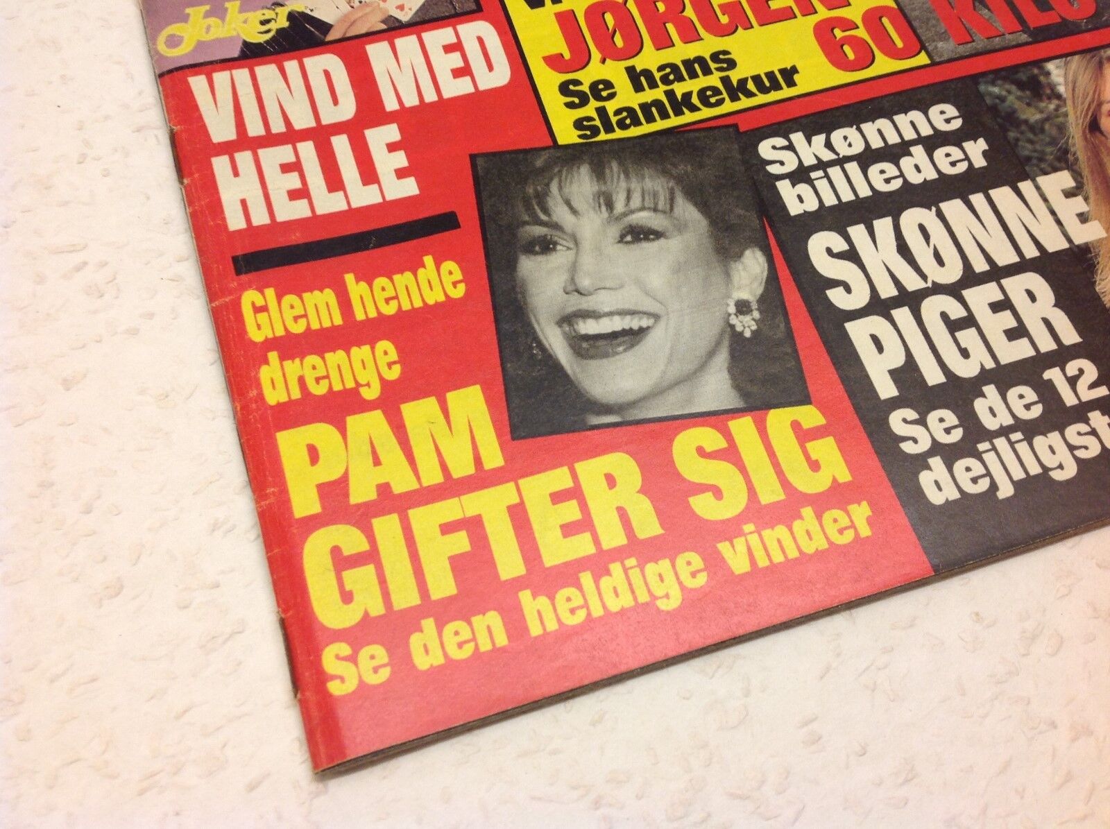 Pamela Ewing Dallas Victoria Principal Vtg Danish Magazine 1985 "Se og Hoer"