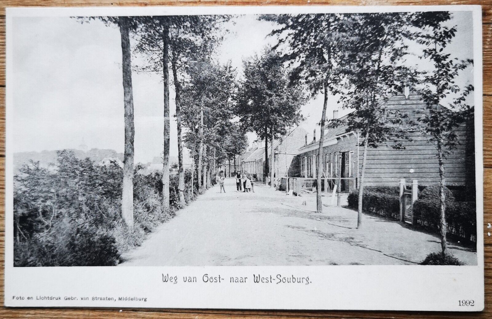 Postcard: Weg van Oost naar West-Souburg Netherlands  pok277