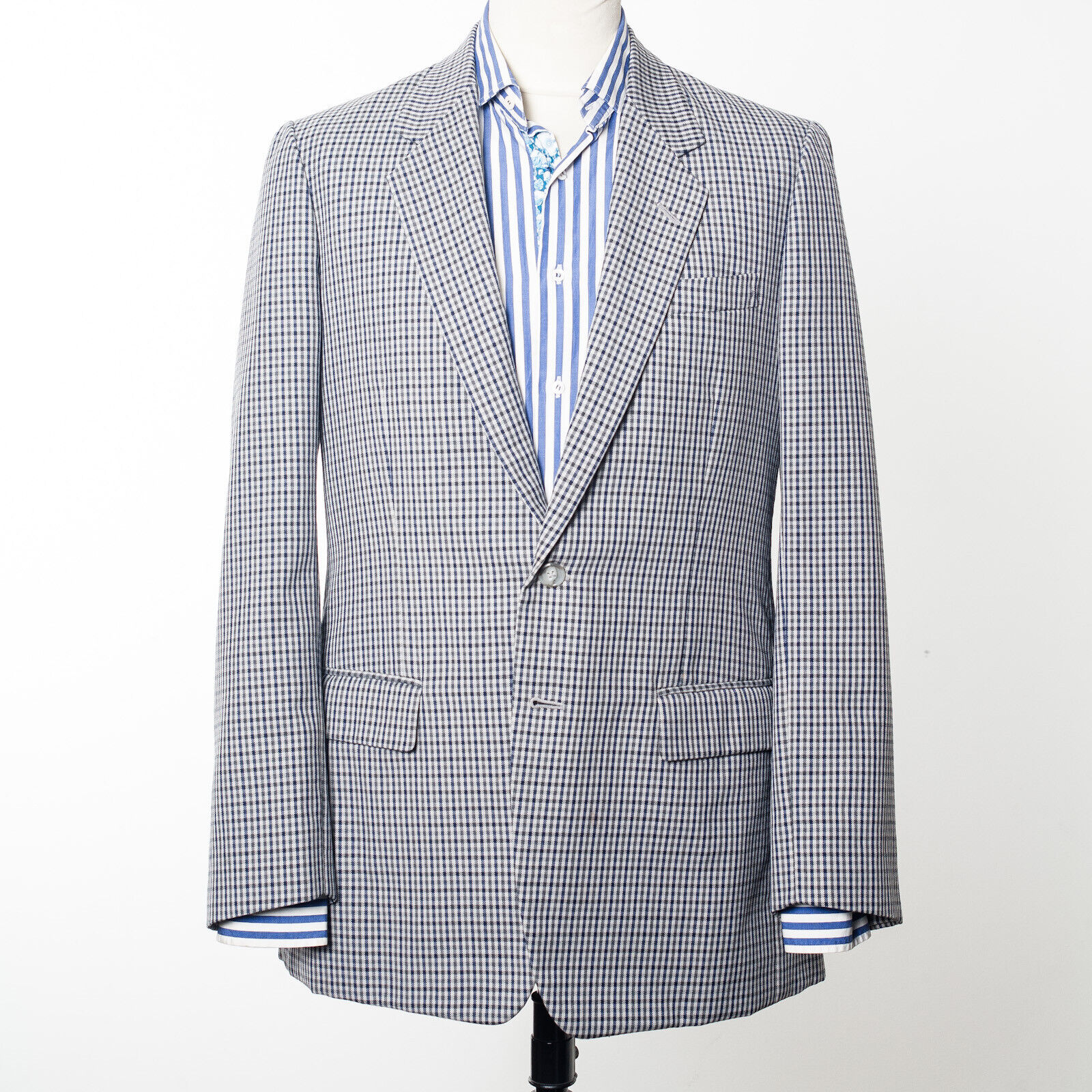 ROYAL IMPEX Bespoke Vintage Gingham Check Sport Coat Blazer M Fit