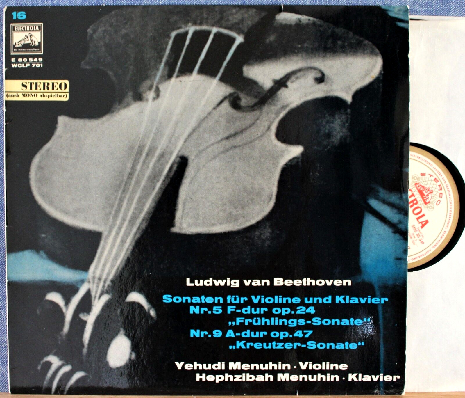 Menuhin (x2) Beethoven (Violin sonatas 5 + 9) Electrola SME 80 549  NM