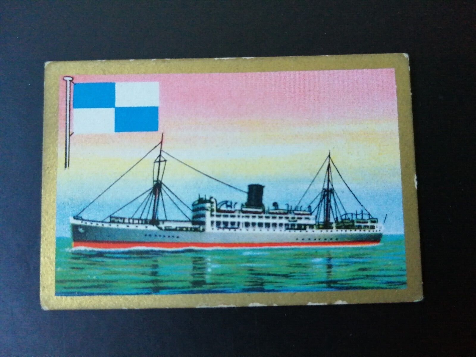 German SABA tobacco ship trading card 1931-33No 68"Quanza" Portugal