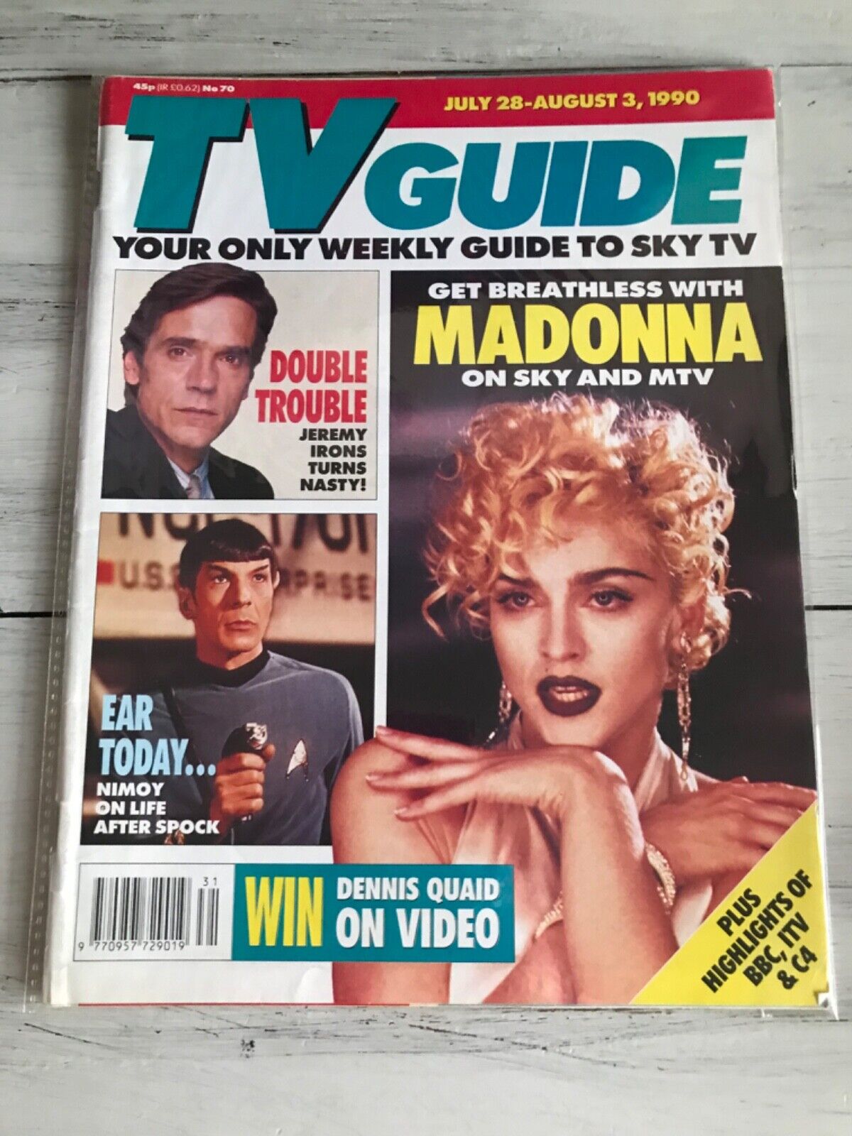 Madonna TV Guide magazine 1990 UK