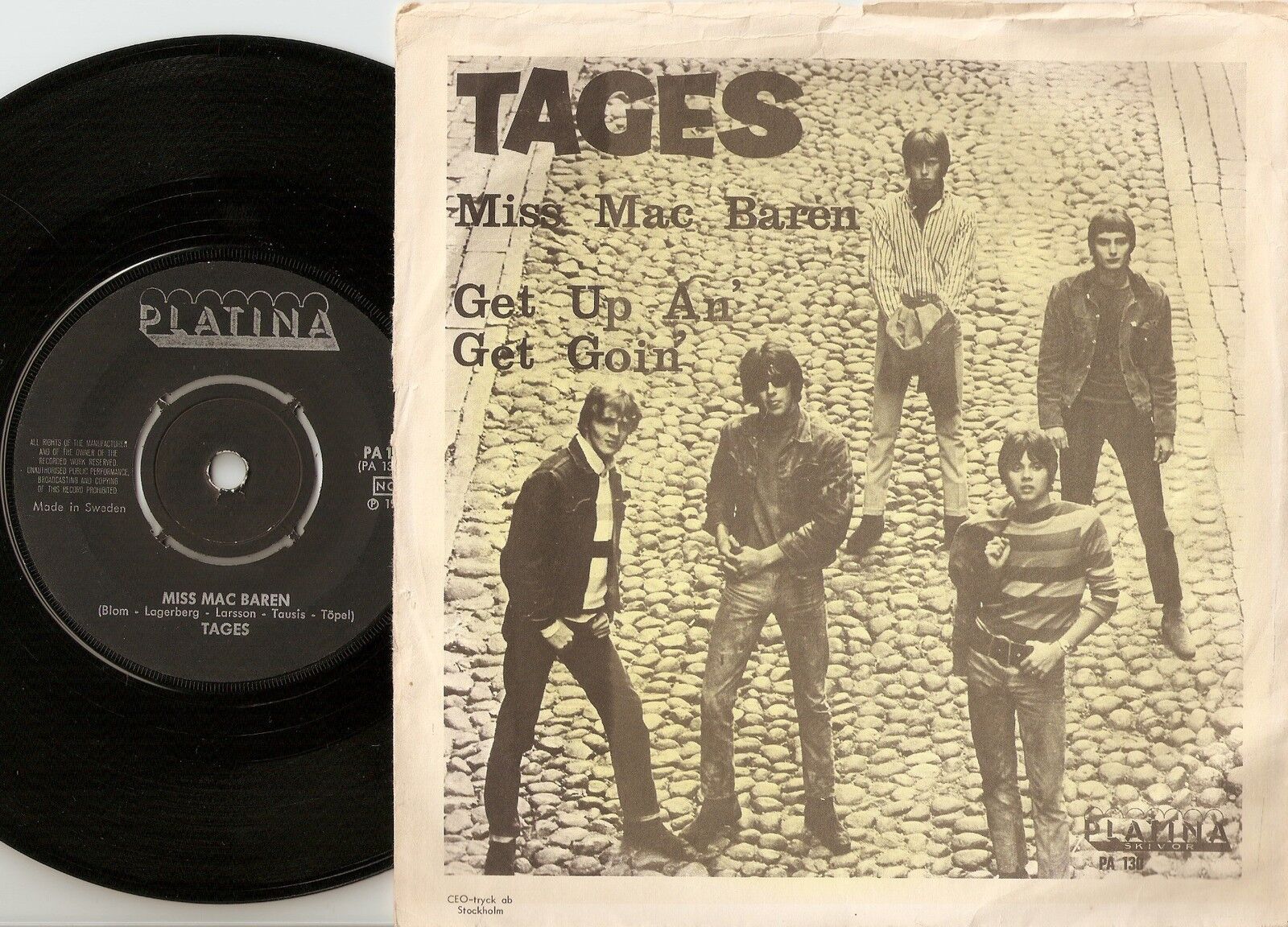 TAGES MISS MAC BAREN  GET UP AN` GET GOIN` SWEDISH 45+PS 1966 MOD FREAKBEAT