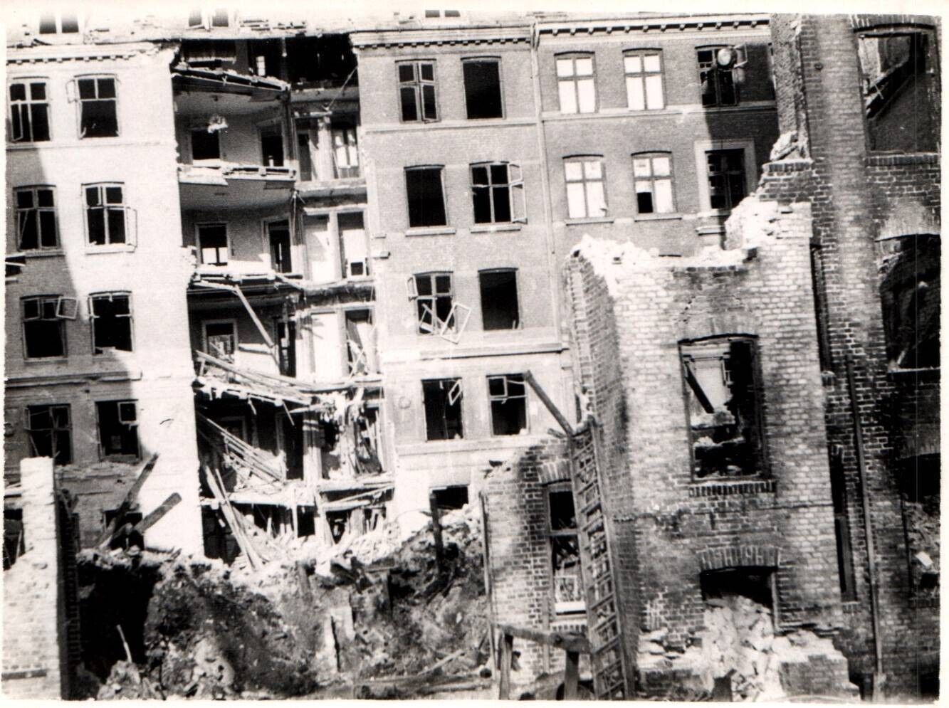 WWII Photo Sabotage Scenes Copenhagen Denmark Small Size 11x7cm World War 2