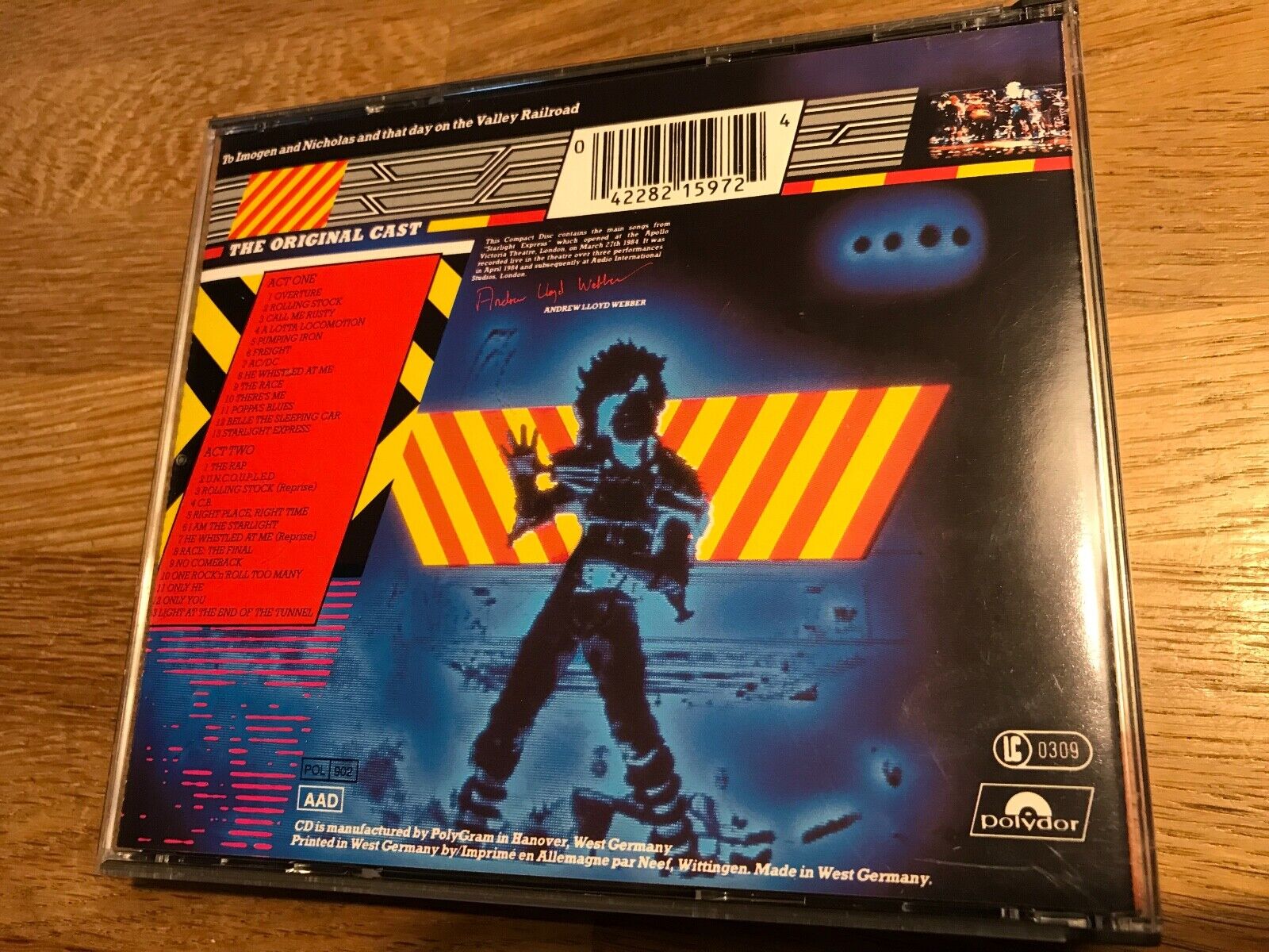 STARLIGHT EXPRESS THE ORIGINAL CAST 2 X CD ALBUM POLYDOR RECORD + 1999 UK TICKET