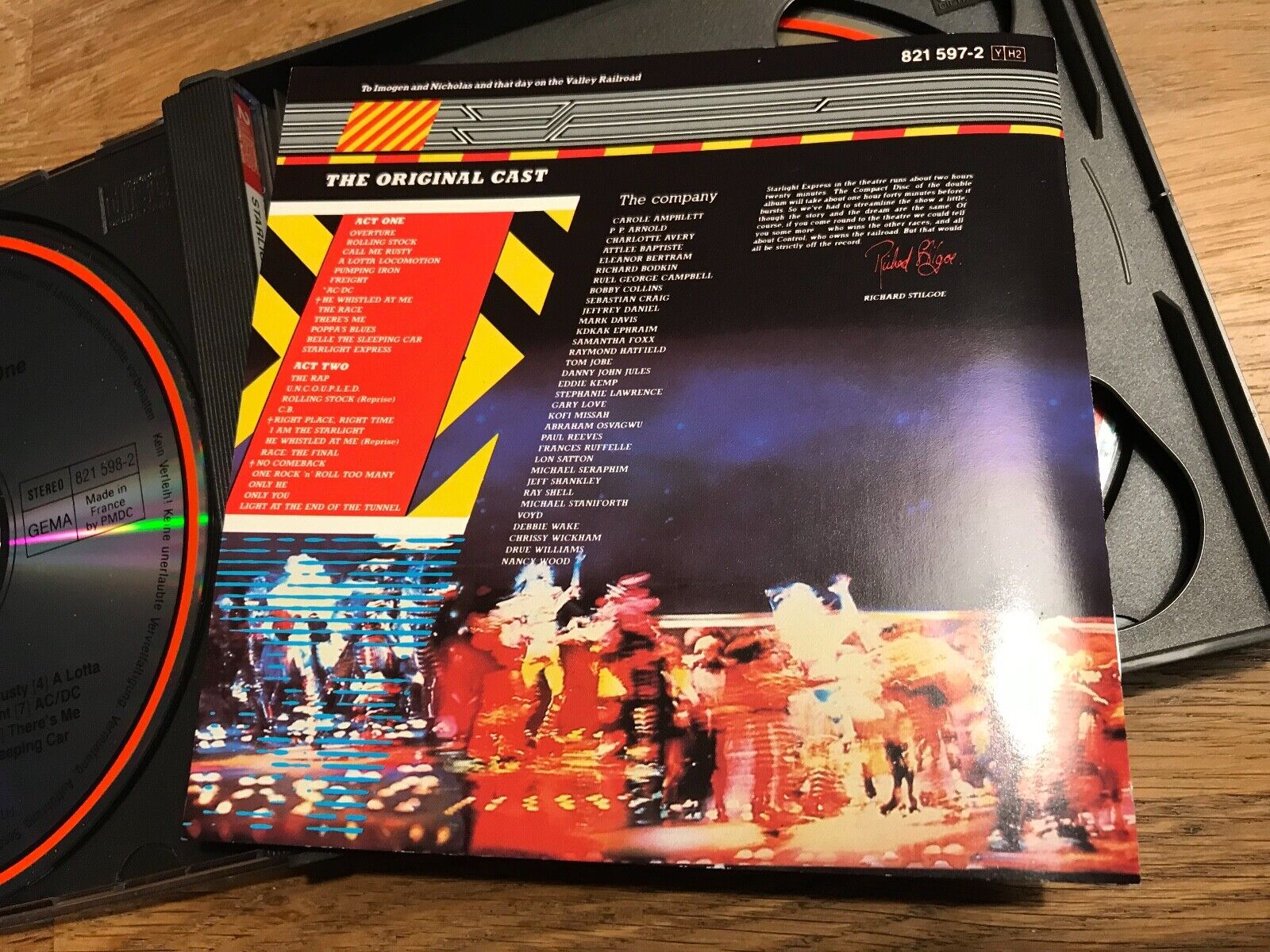 STARLIGHT EXPRESS THE ORIGINAL CAST 2 X CD ALBUM POLYDOR RECORD + 1999 UK TICKET