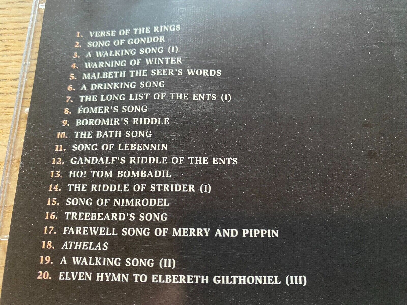 THE TOLKIEN ENSEMBLE  CHRISTOPHER LEE "THE LORD OF THE RINGS SONGS AND POEMS"CD