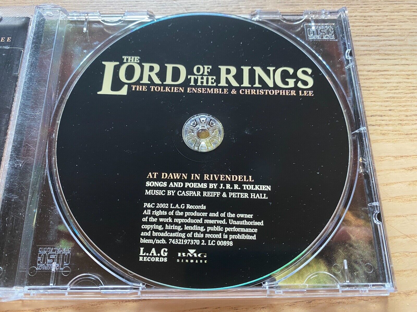 THE TOLKIEN ENSEMBLE  CHRISTOPHER LEE "THE LORD OF THE RINGS SONGS AND POEMS"CD