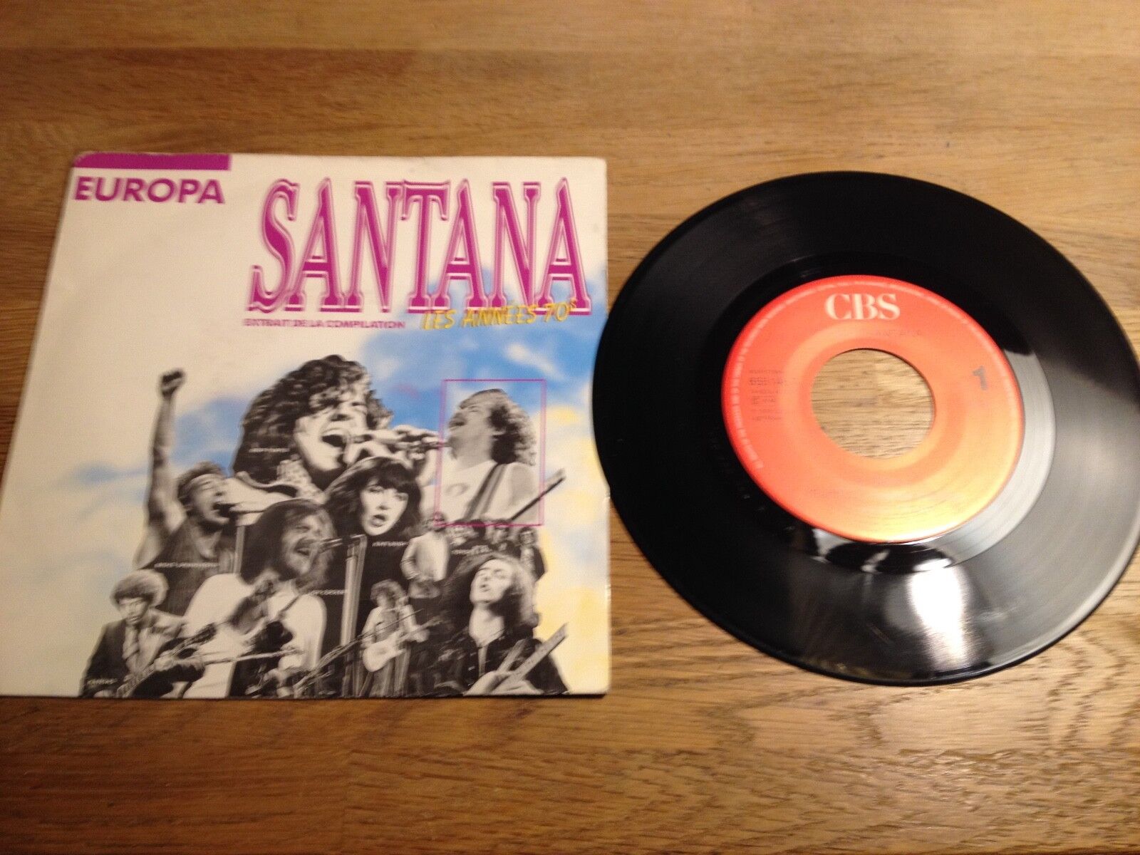 SANTANA "EUROPA" 1976 DUTCH VINYL SINGLE CBS RECORDS LES ANNESS 70 EXTRAIT DE LA