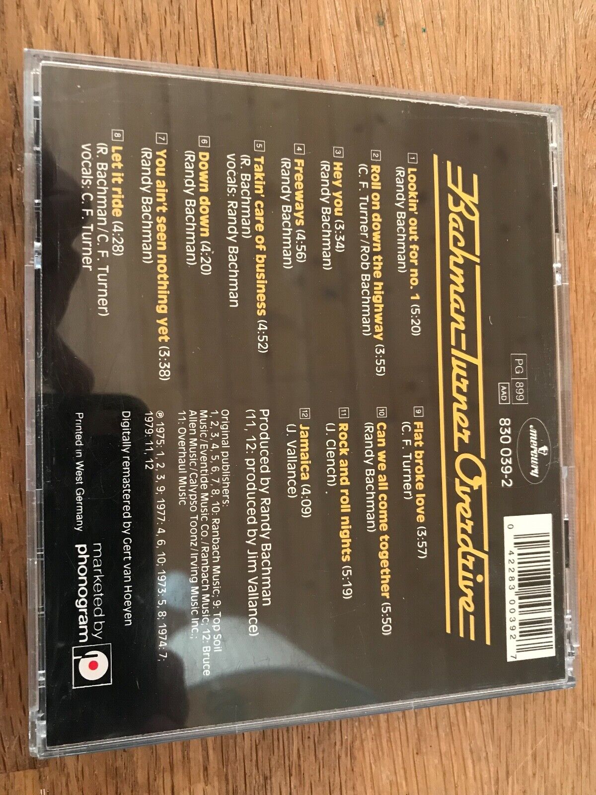 BACHMAN TURNER OVERDRIVE BTO ´S GREATEST 12 TRACKS CD ALBUM USED MERCURY RECORDS