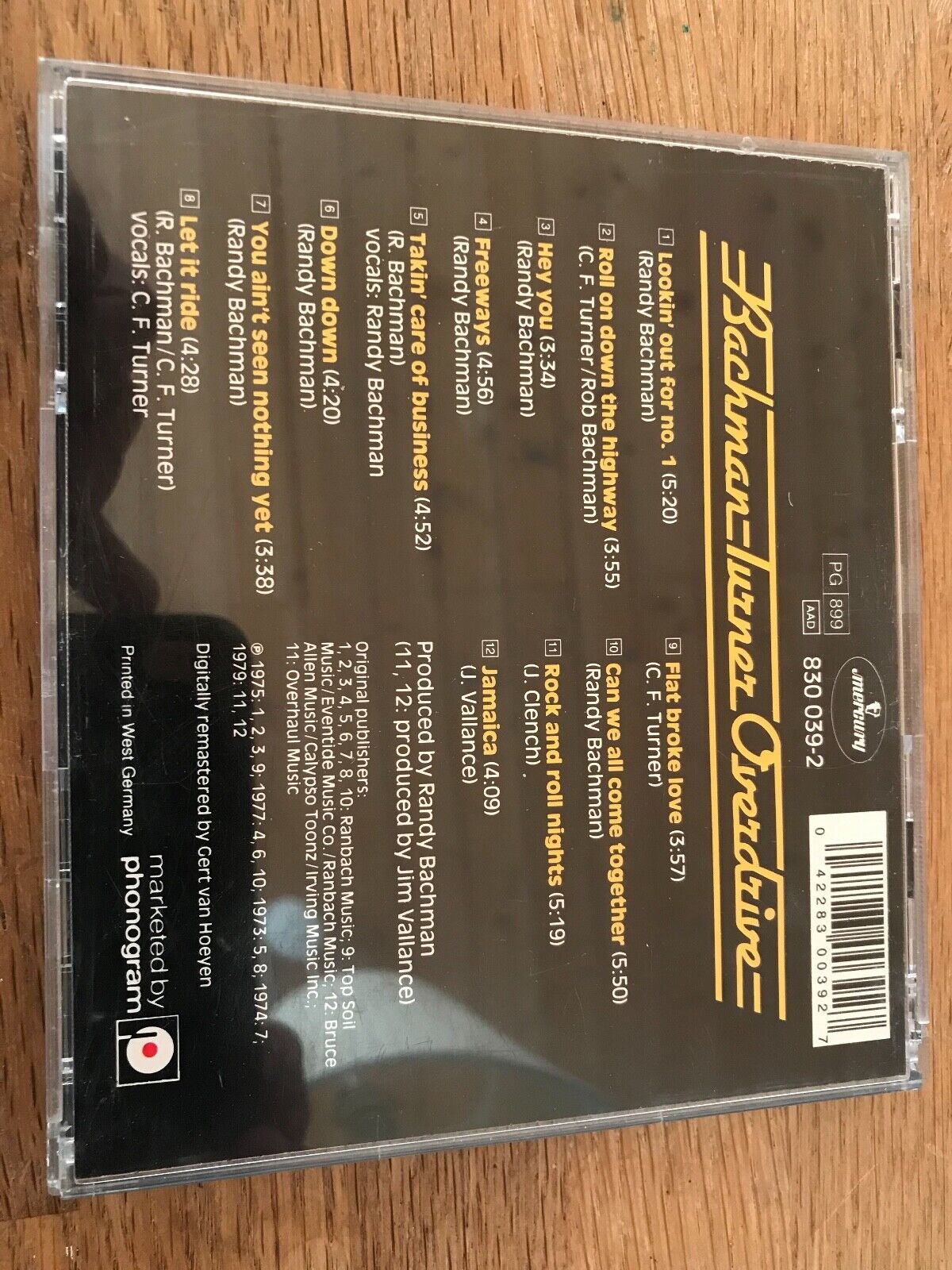 BACHMAN TURNER OVERDRIVE BTO ´S GREATEST 12 TRACKS CD ALBUM USED MERCURY RECORDS